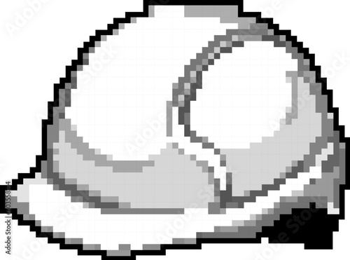 safety helmet builder game pixel art retro vector. bit safety helmet builder. old vintage illustration