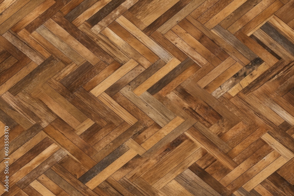 close up view of a wooden floor with a chevron pattern Generative AI close up view of a wooden floor with a chevron pattern Generative AI