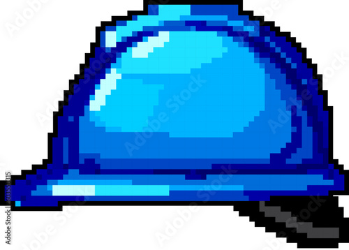 engineer helmet builder game pixel art retro vector. bit engineer helmet builder. old vintage illustration