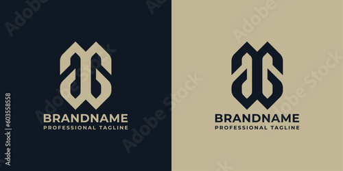 AG Monogram Logo, suitable for any business related to Letters A and G