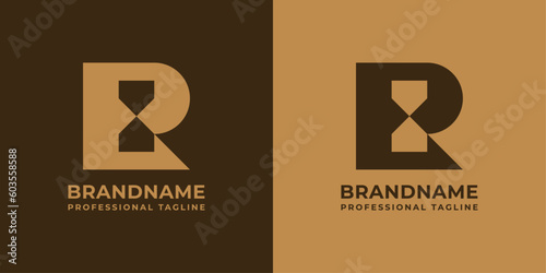 Letter R Hourglass Logo, suitable for any business related to the letter R and hourglass