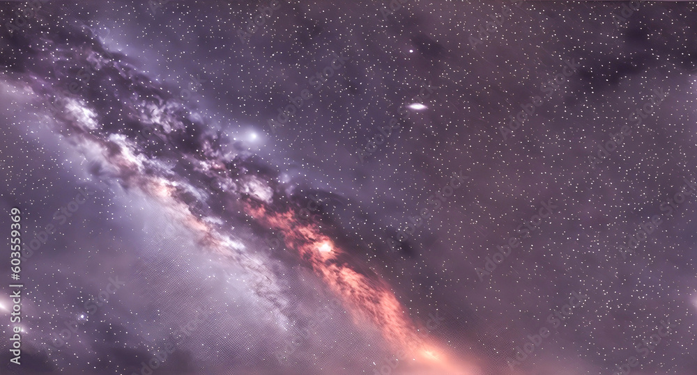 Obraz premium Starry night sky and nebula