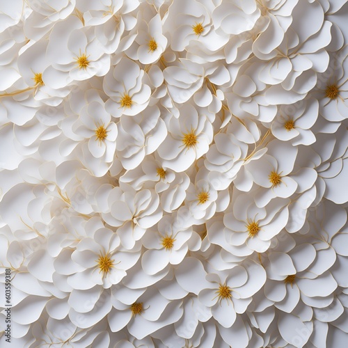 Beautiful background of white flowers, Generative AI photo