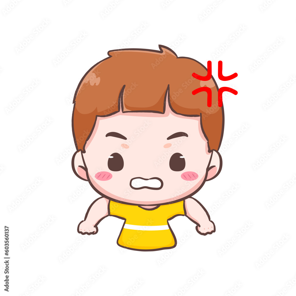 Cute kid boy cartoon character. People expression concept design. Isolated background. Vector art illustration. Cute kid boy cartoon character. People expression concept design. Isolated background. Vector art illustration.