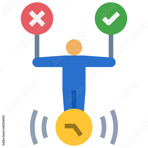 decision making flat style icon