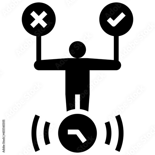 decision making glyph style icon