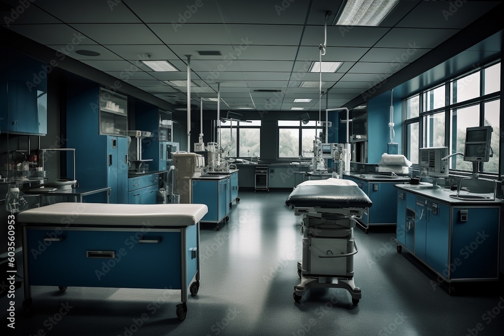 Medical Facilities Illustration Created with Generative AI