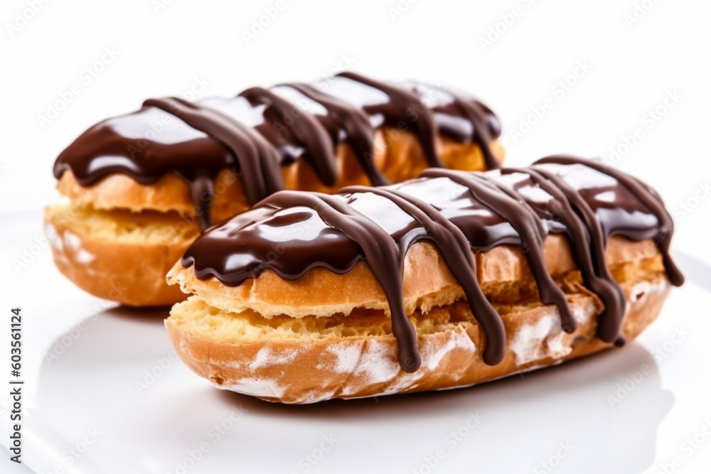 Delicious elcairs on white Delicious elcairs on white
