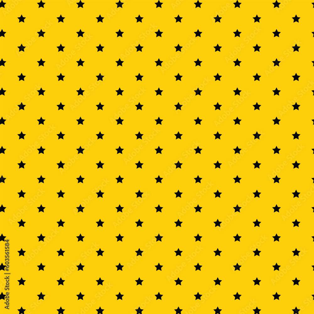 abstract black star pattern with yellow background. abstract black star pattern with yellow background.