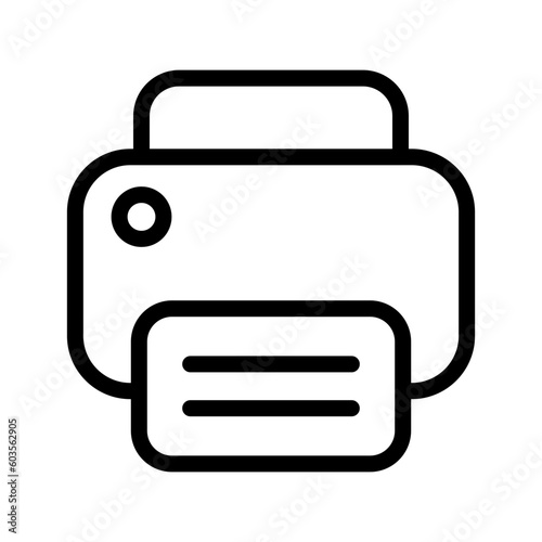 Printer Education Line Icons and Symbols Png Illustrator