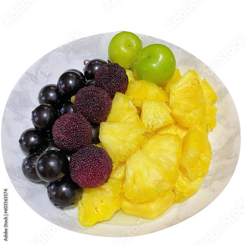 fruit on one plate