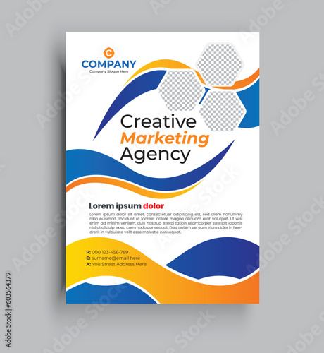 Flyer brochure design, business cover size A4 template, creative leaflet for corporate design.