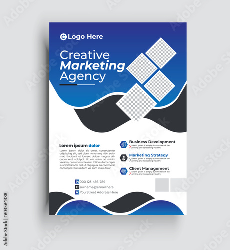 Flyer brochure design, business cover size A4 template, creative leaflet for corporate design.