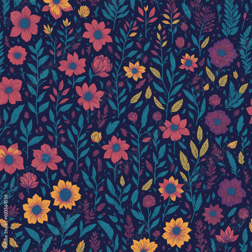 full page flower pattern illustration