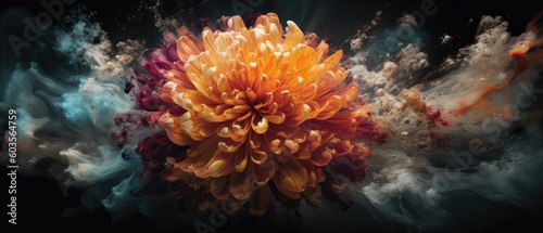 surreal flower explosion  Generative AI © PinkiePie