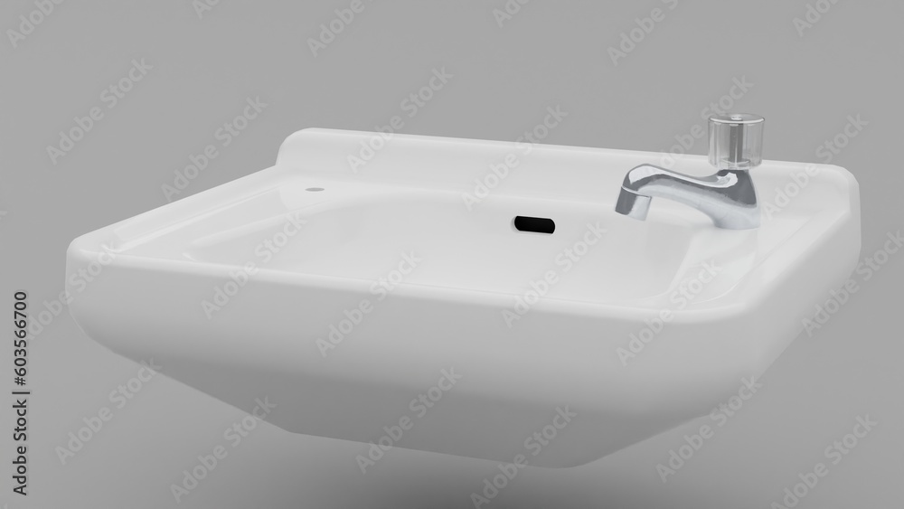 Fototapeta premium white sink in a bathroom