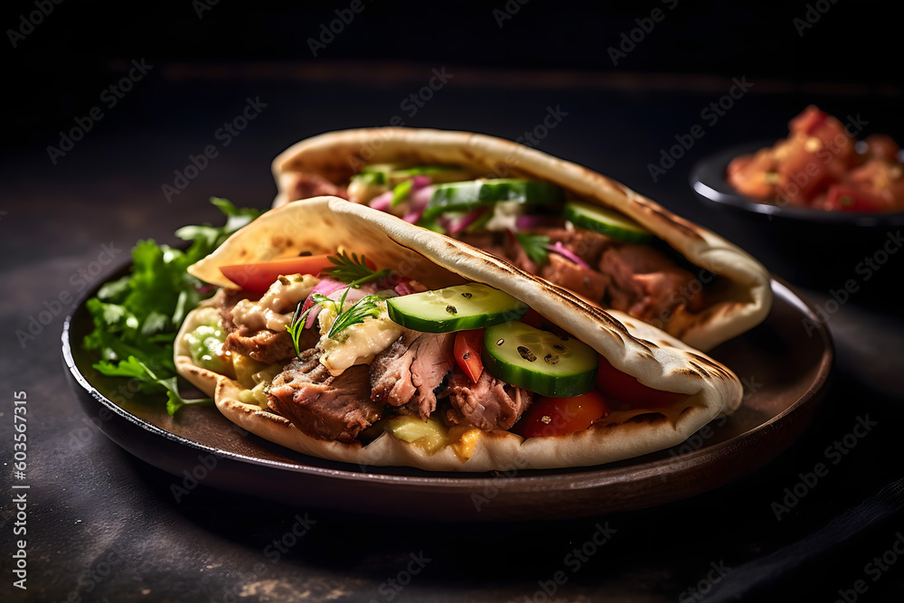 gyros shawarma kebab with sauce chicken/meat wrap gyros shawarma kebab with sauce chicken/meat wrap