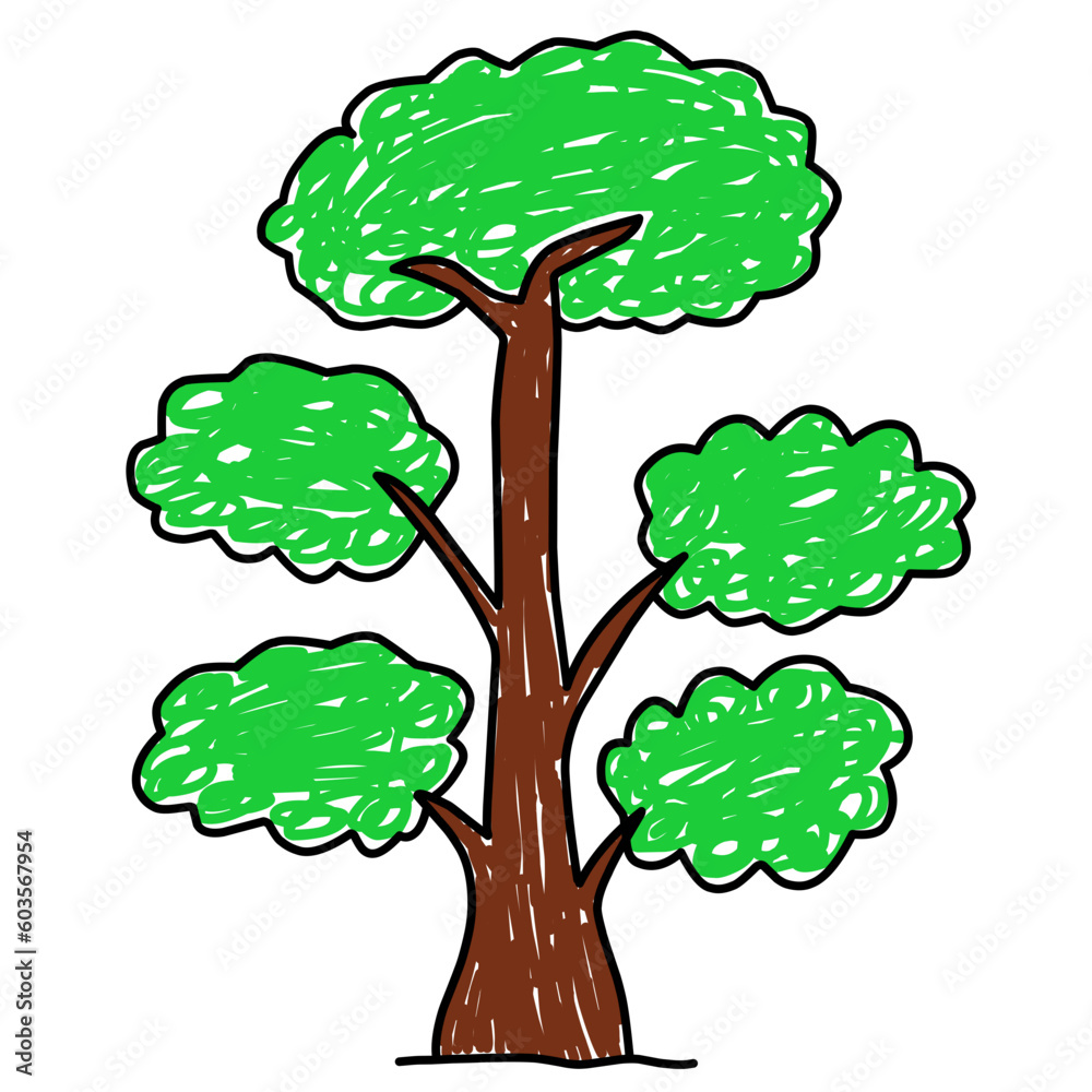 Fototapeta premium Kids Drawing Doodle Color