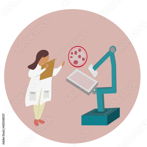 Syringe, stethoscope, treatment, "HPV" vaccine, the concept of preventing HPV infection by pre-infection vaccination