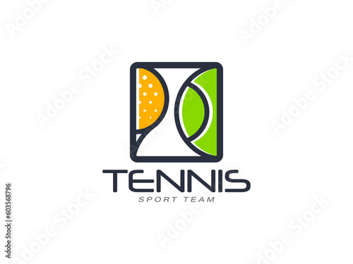 Tennis club sport team icon logo template vector illustration