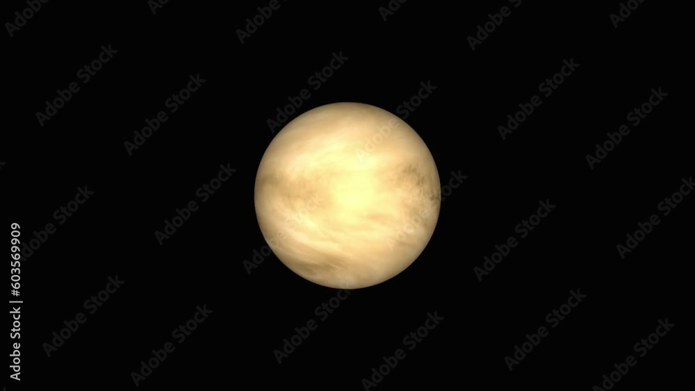 3d realistic, planet Venus atmosphere rotated animation 3d realistic, planet Venus atmosphere rotated animation