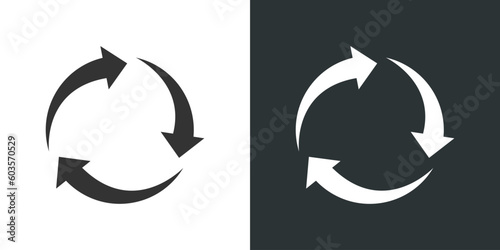 Refreshment arrow. Aarrow loop, refresh, reload, rotation icon
