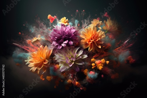 surreal flower explosion Generative AI