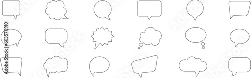 Speech Bubble set. Talk bubble. Cloud speech bubbles collection.Set of flat colorful bubble speech vector. Banners, price tags, stickers, posters, badges.. Vector illustration