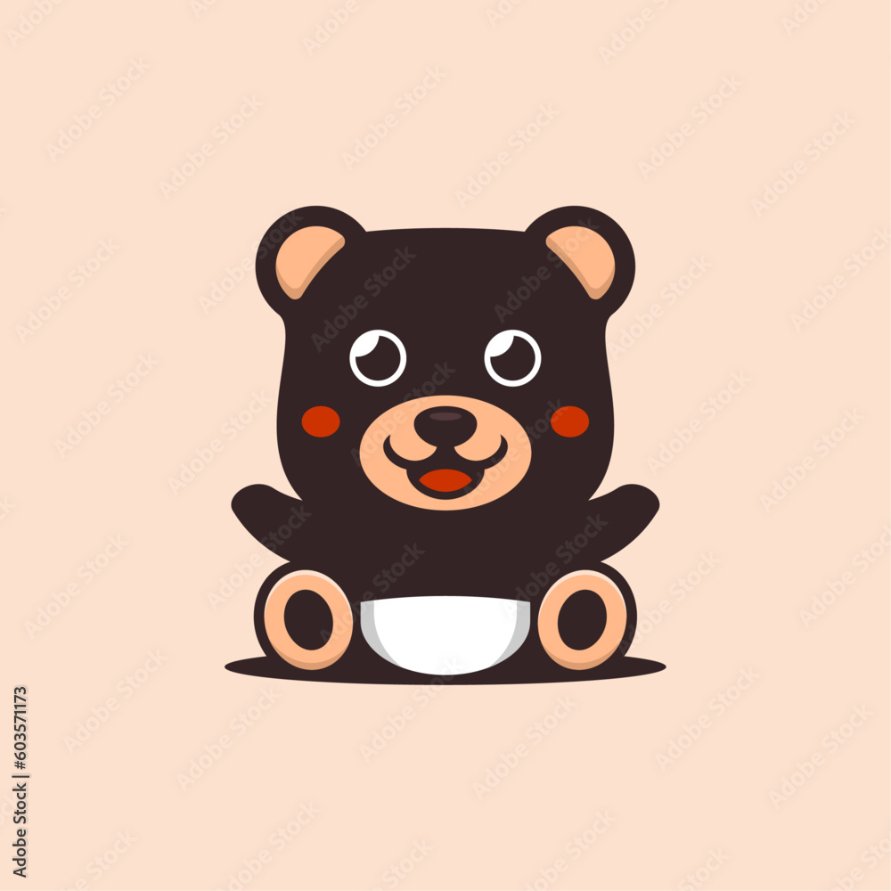 Baby bear logo vector template Baby bear logo vector template