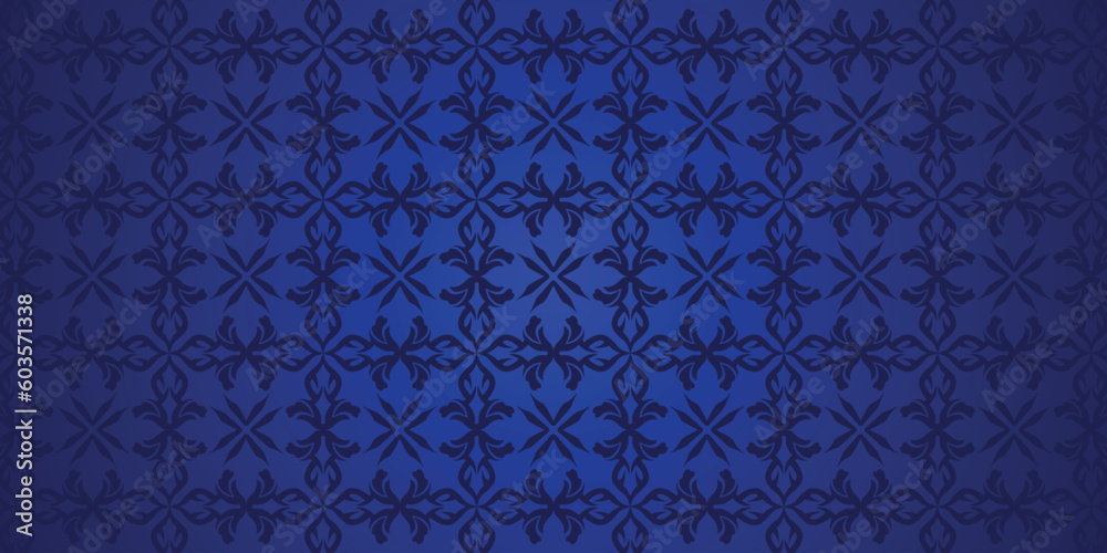 Arabic pattern blue pattern background