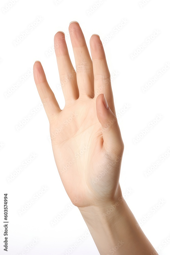 Fototapeta premium hand on white background , Generative AI