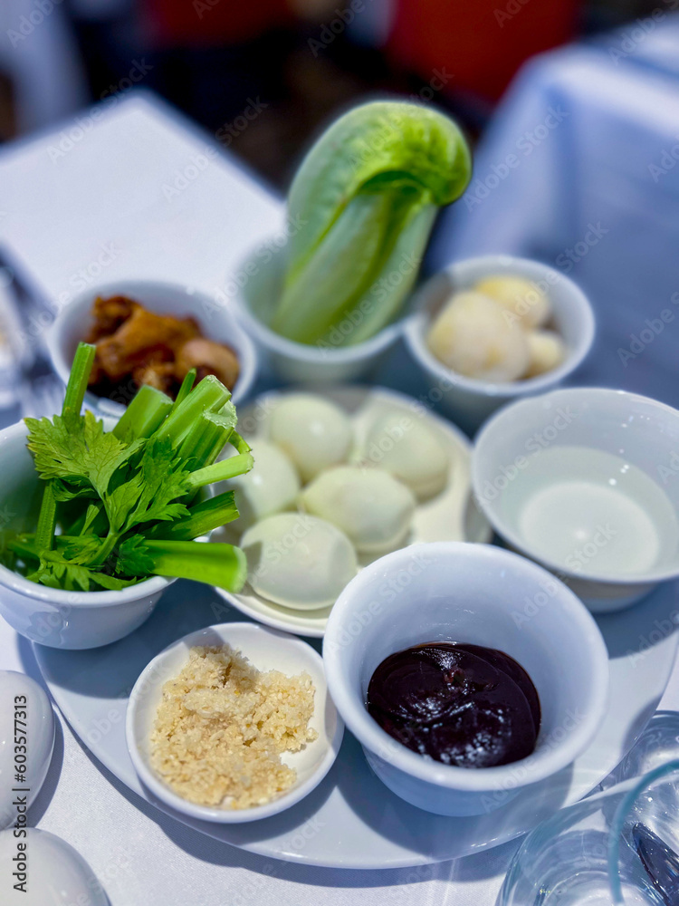 The main meal on Pesach is the Passover evening, or seder. the main dish is a plate for the seder. in Hebrew - keara. There are 6 products on it - an egg and a chicken wing, greens, water, etc. The main meal on Pesach is the Passover evening, or seder. the main dish is a plate for the seder. in Hebrew - keara. There are 6 products on it - an egg and a chicken wing, greens, water, etc.