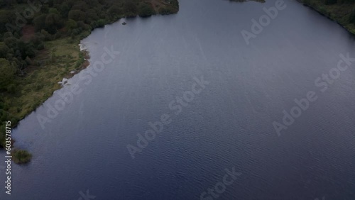 Drone Aerial view of Loch Trool, Glen Trool, Galloway Hills, Scotland photo