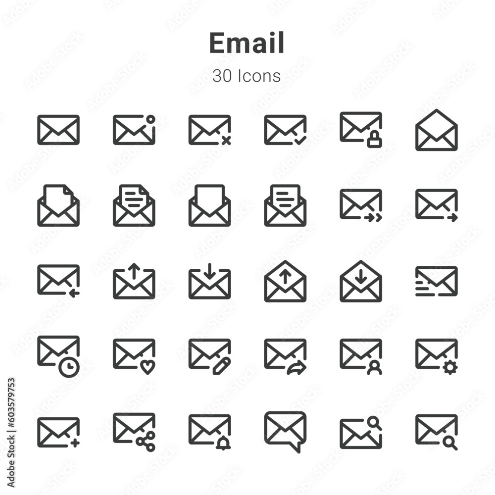 Email icons collection Email icons collection