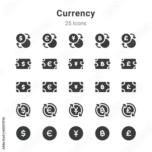 Currency icons set