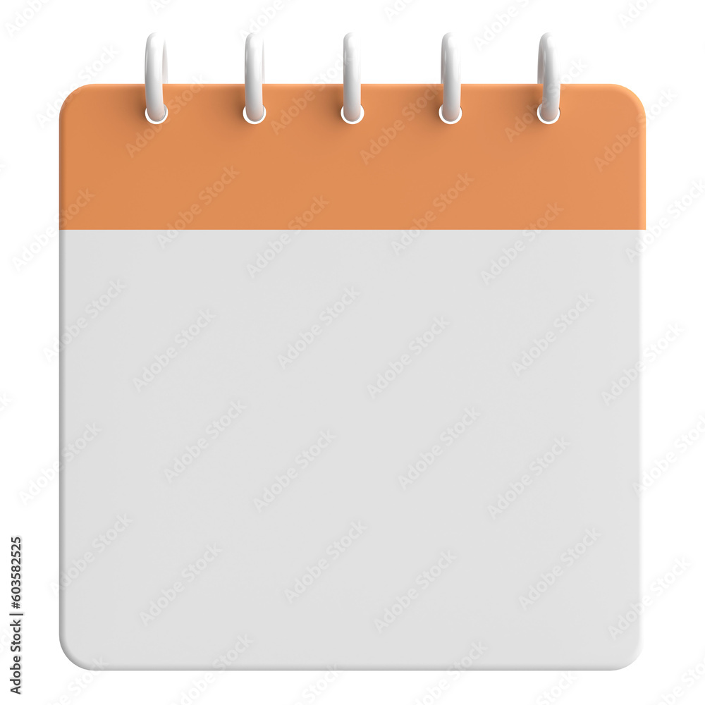 Empty calendar. 3D calendar. 3D illustration. Empty calendar. 3D calendar. 3D illustration.