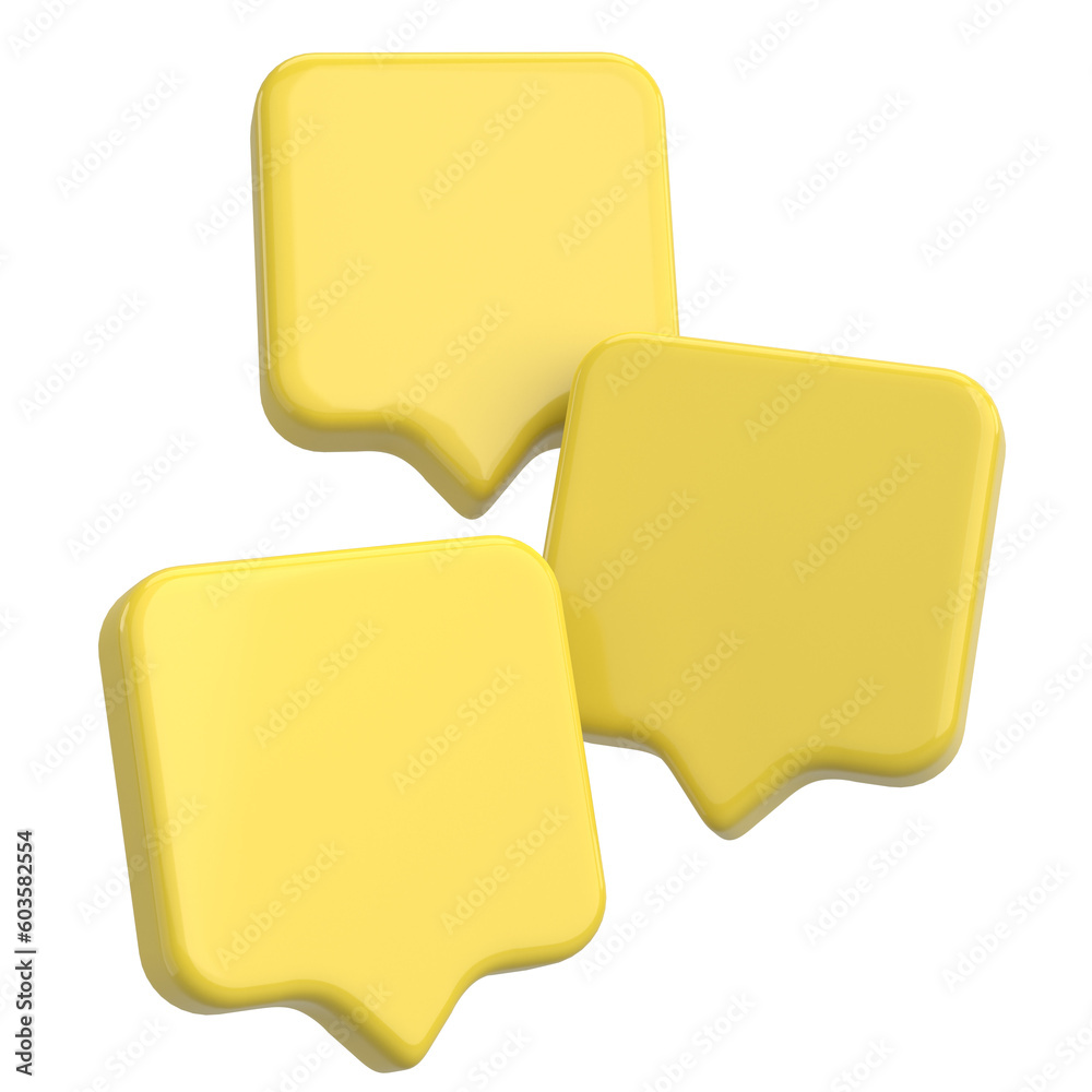 Speech bubble. Chat bubble. 3D illustration. Speech bubble. Chat bubble. 3D illustration.