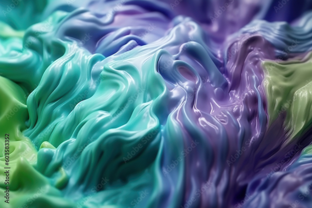 Fototapeta premium liquid paint close-up multicolored texture, ai tools generated image