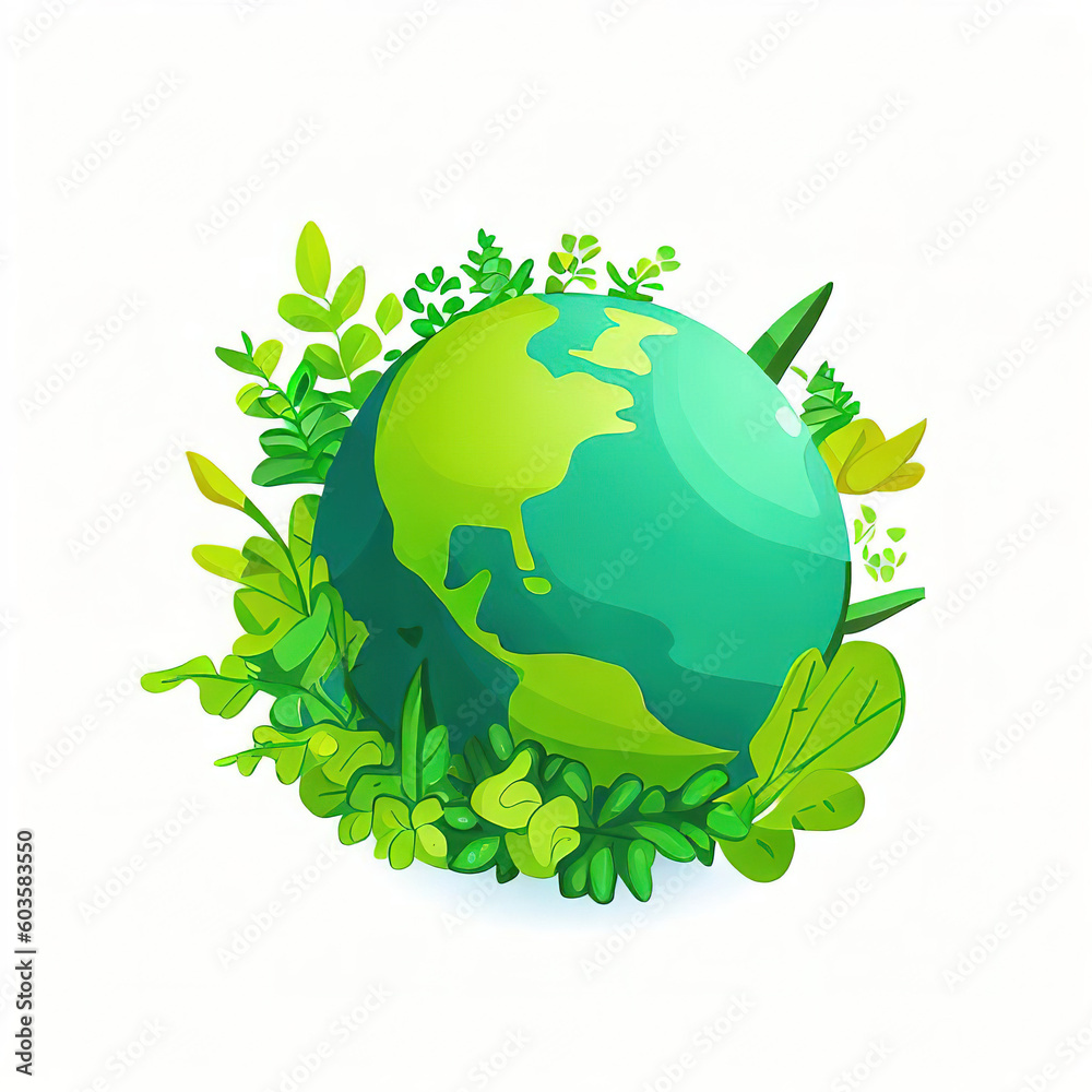 Earth day theme with Generative AI. Earth day theme with Generative AI.