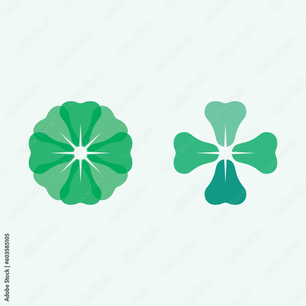 Flower logo. The circular logo. Logo of the flower. Stylized flower