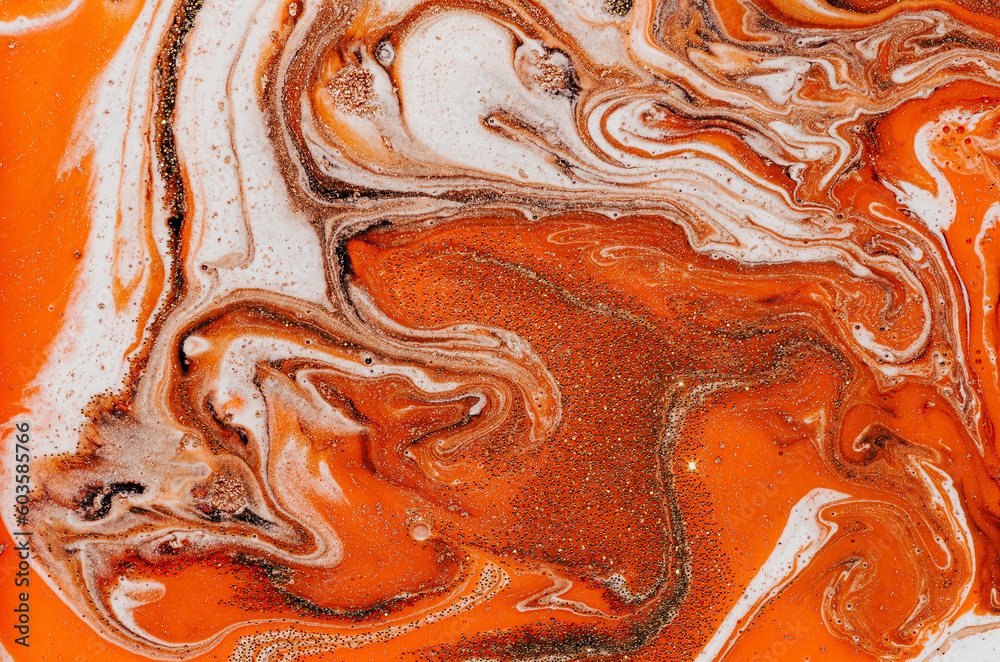 Obraz premium Tropical Birdland. Nature Lovers Wonderland - ART. Background. Abstract marble painting. Artwork. Artist, designer. Ancient Aztec gold. Oriental pattern with stars. Agate stone.