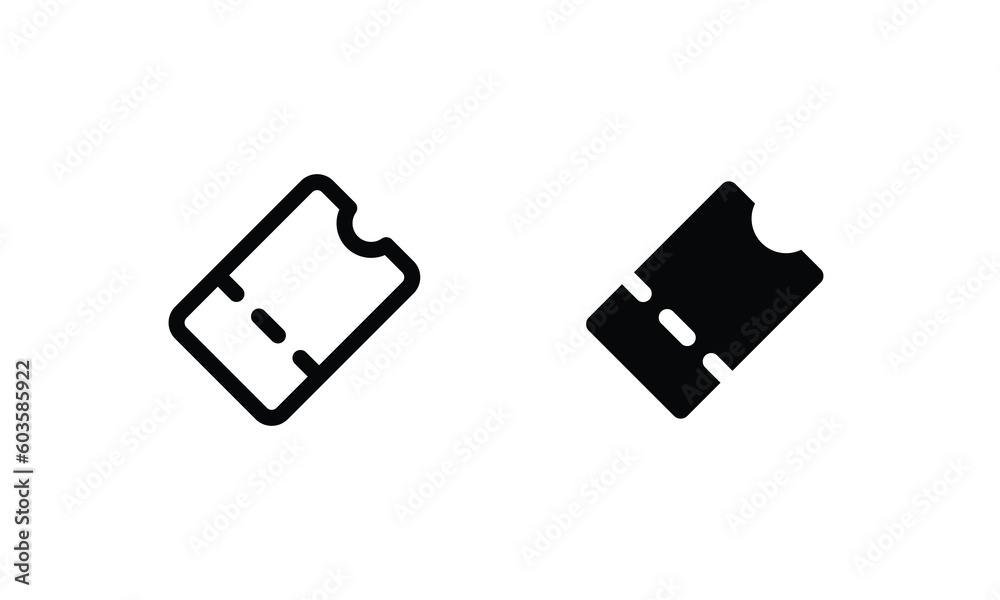 Ticket icon. Retro cinema, movie tickets icons button, vector, sign, symbol, logo, illustration, editable stroke and flat design style isolated on white linear pictogram Ticket icon. Retro cinema, movie tickets icons button, vector, sign, symbol, logo, illustration, editable stroke and flat design style isolated on white linear pictogram