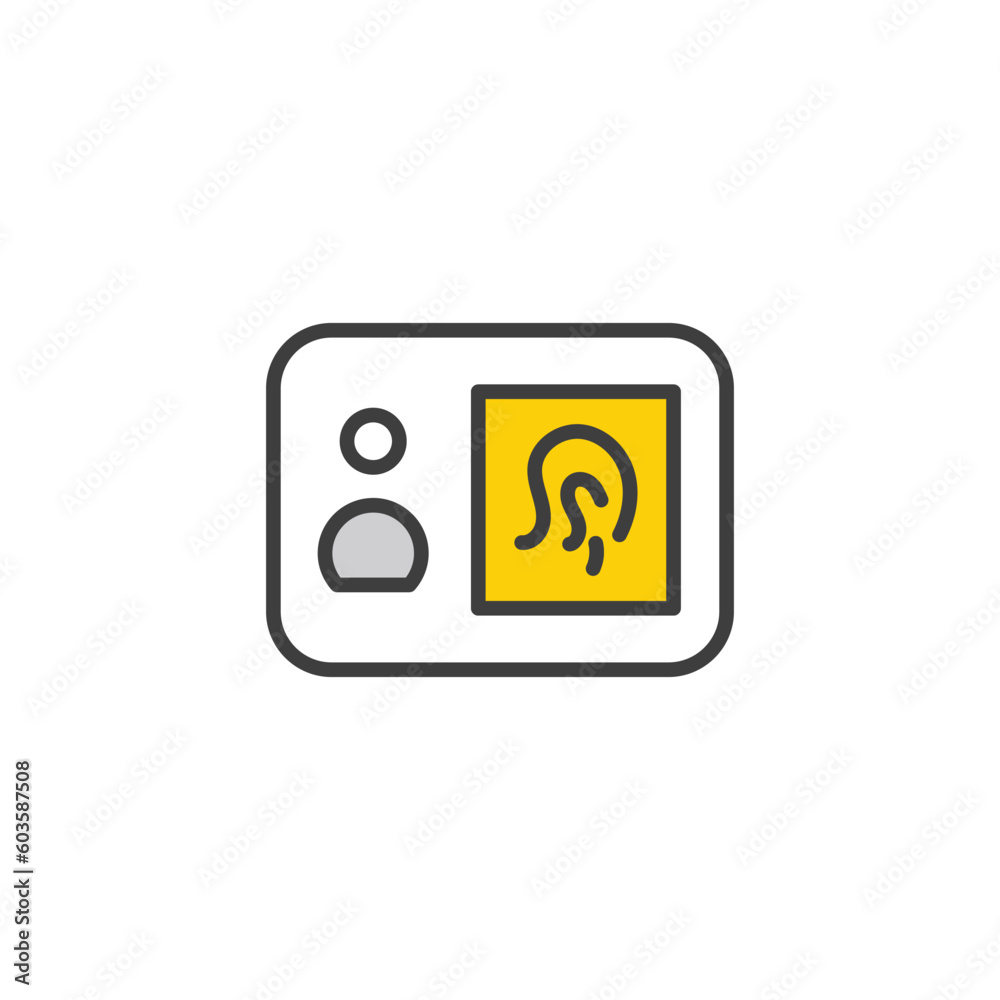 Biometric icon design with white background stock illustration Biometric icon design with white background stock illustration