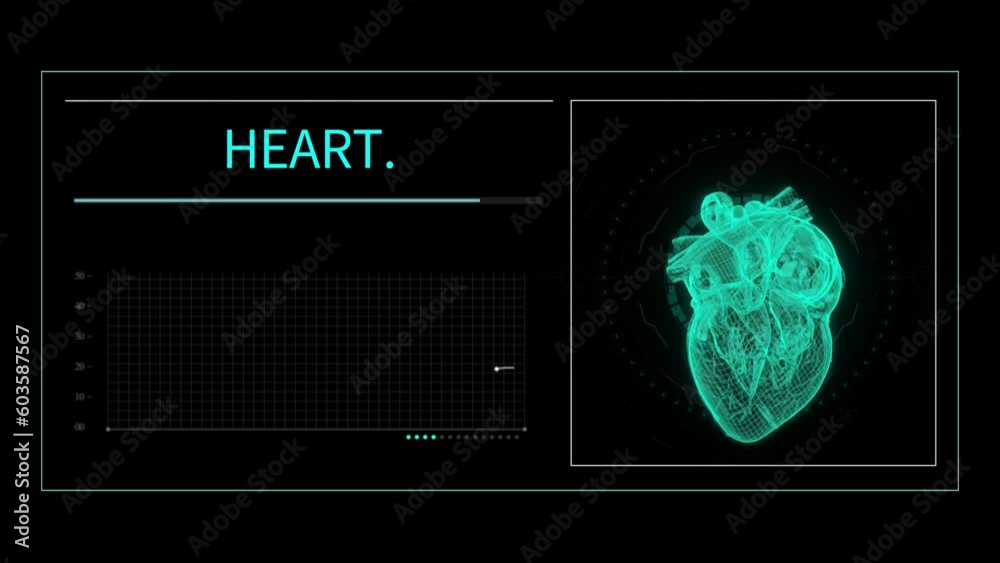 Tech Medical Scanner dengan animasi HUD Siamese Twins UI dengan konsep teknologi medis digital
