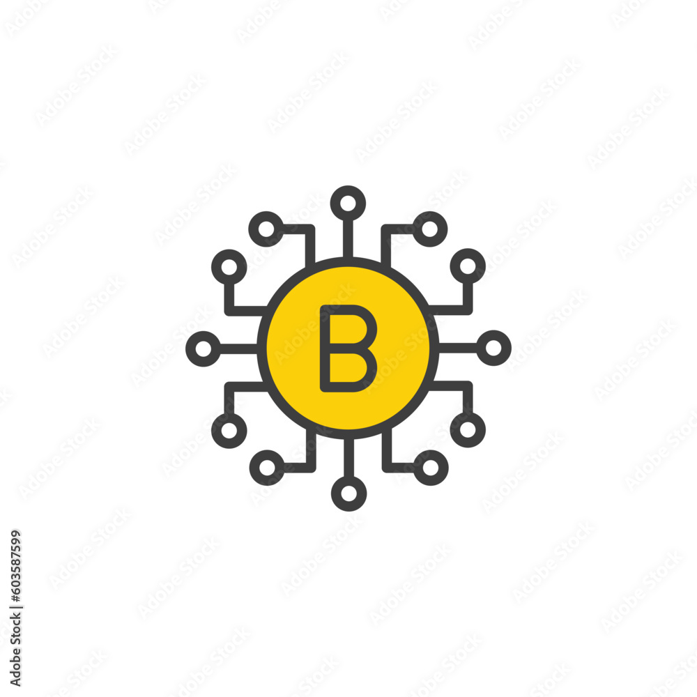 Bitcoin icon design with white background stock illustration Bitcoin icon design with white background stock illustration