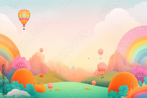 landscape with balloons