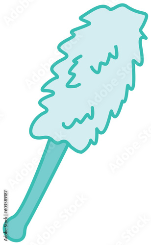 Cute Blue Feather Duster