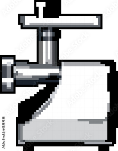 machine meat grinder game pixel art retro vector. bit machine meat grinder. old vintage illustration