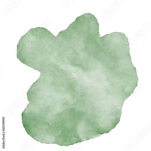 Green Watercolor Abstract Shapes