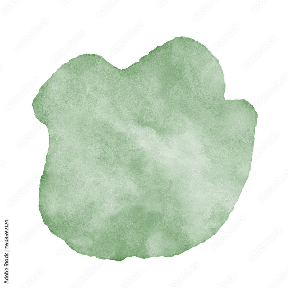 Green Watercolor Abstract Shapes Green Watercolor Abstract Shapes